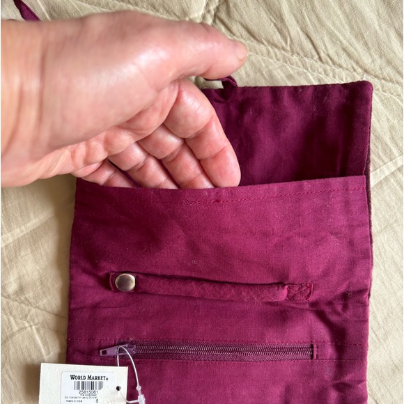 World Market Multifunctional Velvet Purple Case NWT - Picture 7 of 7